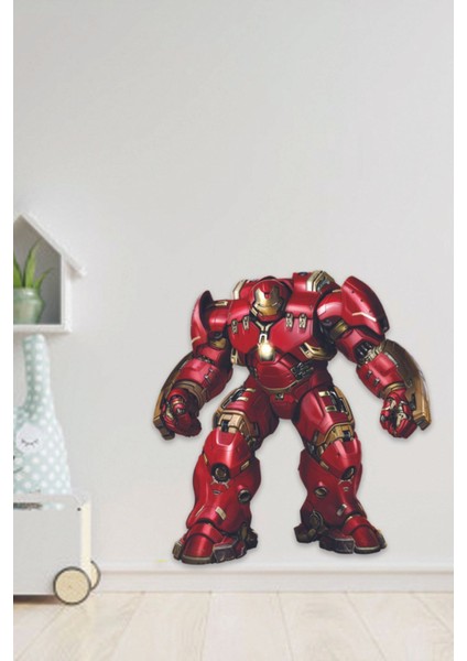 Renkli Hulkbuster Duvar Sticker 60x55 cm, canlı ve eğlenceli dekorasyon için ideal