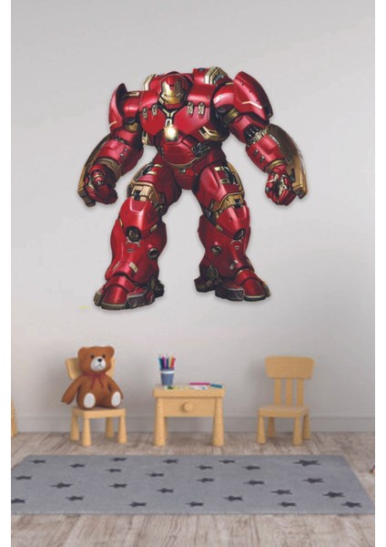 Renkli Hulkbuster Duvar Sticker 60x55 cm, canlı ve eğlenceli dekorasyon için ideal