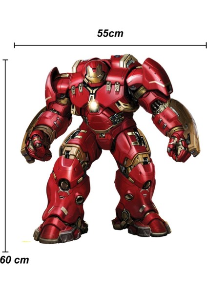 Renkli Hulkbuster Duvar Sticker 60x55 cm, canlı ve eğlenceli dekorasyon için ideal