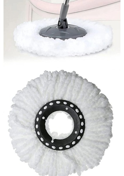 Trio Spin Mop Set Temizlik Seti Tüm Spin Moplarla Uyumlu Başlık Sopa Mop Bezi