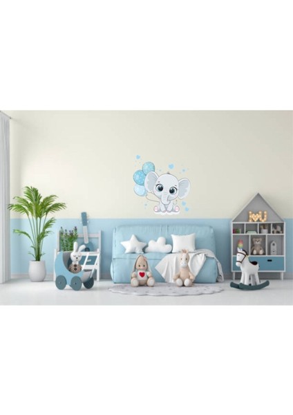 Sevimli Fil Yavrusu Duvar Sticker, Çocuk Odası Dekorasyonu, Kendinden Yapışkanlı, Renkli fiyatları