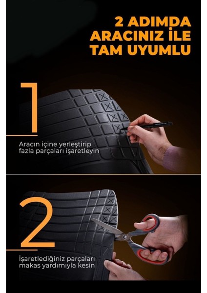 Volkswagen Polo 2018 Uyumlu 4d Havuzlu Yeni Nesil Universal Paspas Krom Gri fırsatları