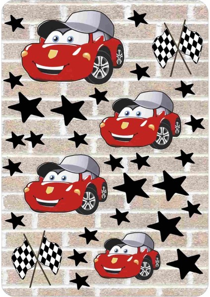Yarış Arabaları Duvar Sticker Seti modelleri