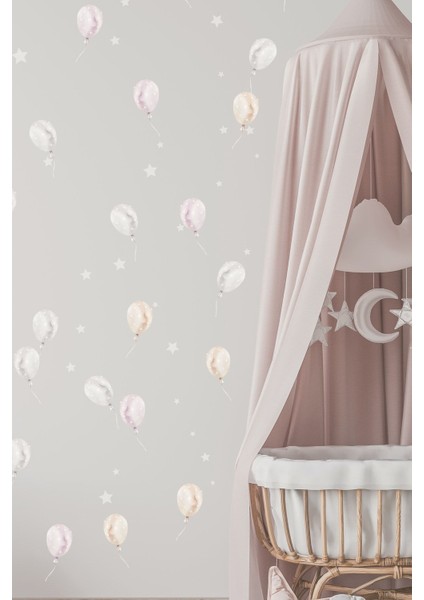 Renkli Balon ve Duvar Sticker Seti, Çocuk Odası Eğlencesi İçin Dekorasyon Seçeneği fiyatları