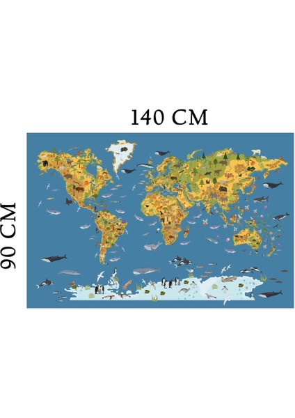 Renkli hayvanlar temalı eğitici duvar sticker, çocuklar için neşeli dekorasyon. fırsatları