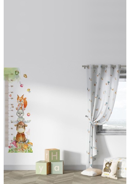 Renkli çocuk ve bebek odası duvar sticker seti, eğlenceli ve şık tasarım, 1 parça