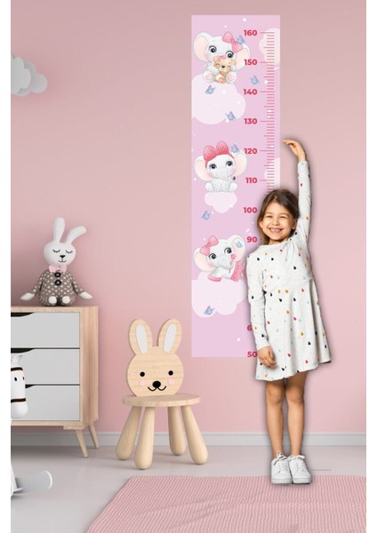 Renkli ve sevimli fil temalı çocuk odası duvar stickeri, eğlenceli ve canlı dekor