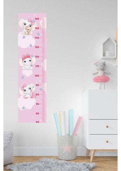 Renkli ve sevimli fil temalı çocuk odası duvar stickeri, eğlenceli ve canlı dekor modelleri