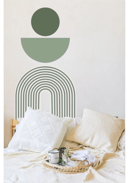 Yeşil Geometrik Bohem Duvar Sticker, şık ve modern dekorasyon için mükemmel seçim fiyatları