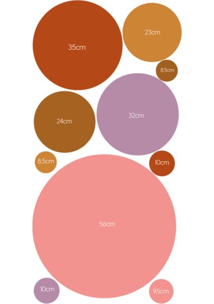 Renkli Dev Noktalar Duvar Stickerı, enerjik ve şık dekoratif seçenek modelleri