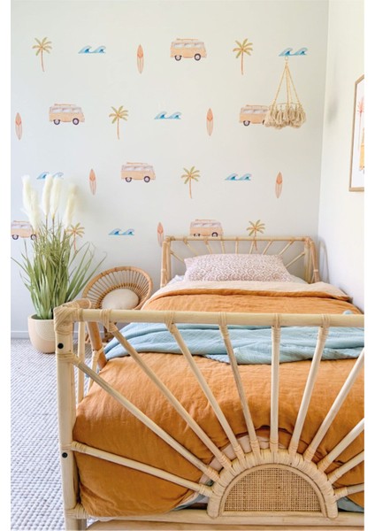 Canlı Sarı Seyahat Duvar Stickerı, Ev Dekorasyonuna Renkli ve Şık Dokunuş fiyatları