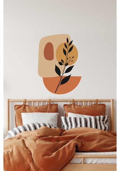 Renkli ve şık soyut bohem duvar dekoru, yaşam alanınıza tarz katın