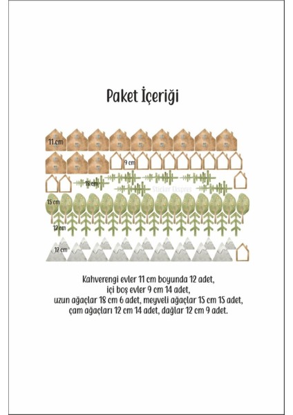 Yeşil renkli çocuk odası duvar çıkartması, eğlenceli ve sevimli dekor seti, 5+ parça fiyatları
