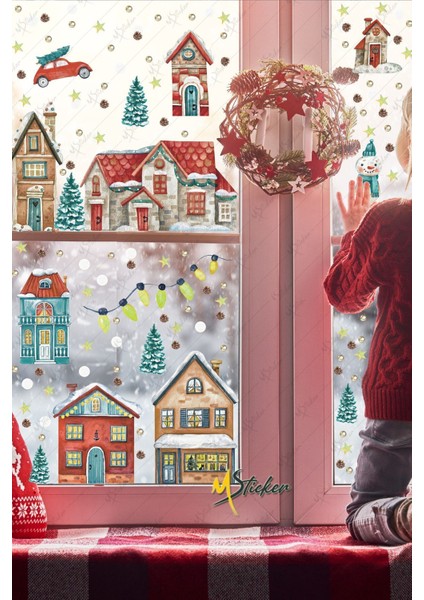 Kış Temalı 5+ Parça Turuncu Çocuk Bebek Odası Sticker Seti fiyatları