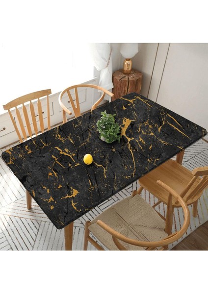 Mermer desenli siyah kaplama folyo, 150x70 cm, şık ve dayanıklı kullanım