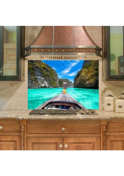 Mutfak Duvar Tezgah Arası Ocak Arkası Sticker Kaplama Kayık