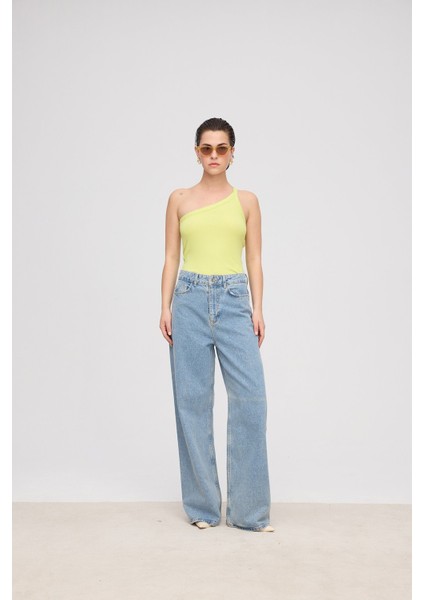 One shoulder basic top fırsatları
