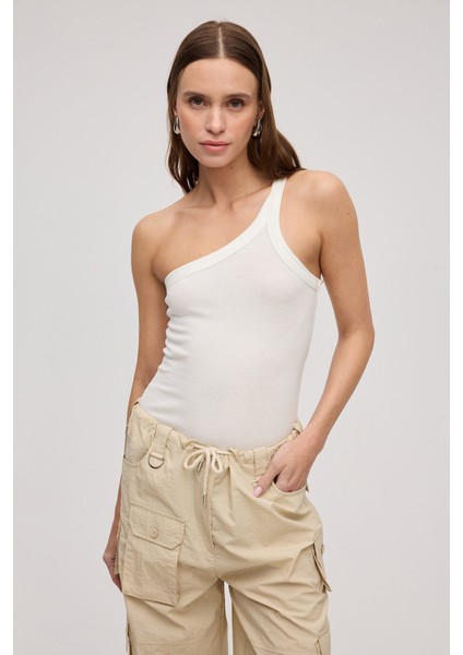 One shoulder basic top