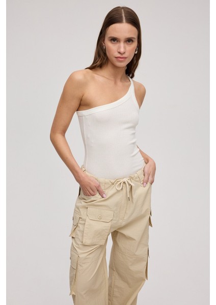 One shoulder basic top fırsatları