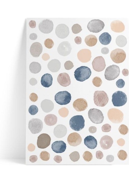 Kahverengi toprak puantiye duvar etiketi, doğal ve şık dekorasyon için ideal, 2 parça