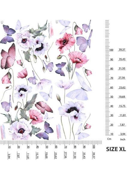 Mor suluboya kelebek duvar sticker seti, hayal gücünü canlandırır, 5+ parça modelleri