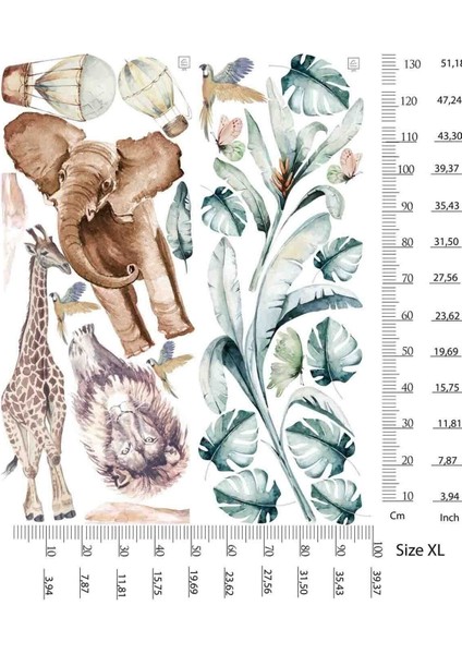 Safari Dünyası Afrikanın Ikonik Hayvanları Çocuk Odası Duvar Sticker fiyatları
