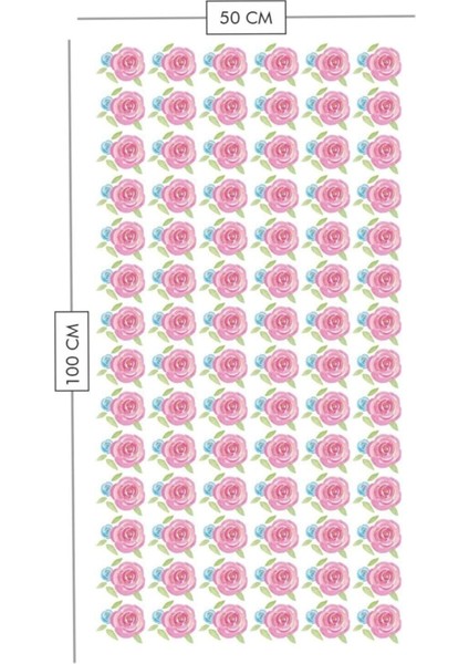 Suluboya Gül Temalı Turuncu Duvar Sticker, Şık ve Dekoratif Aksesuar fırsatları