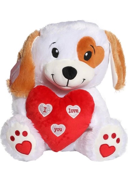 Nessi World Nessiworld 1230 Peluş Köpek ve Kalbi 30 cm -Selay Oyuncak