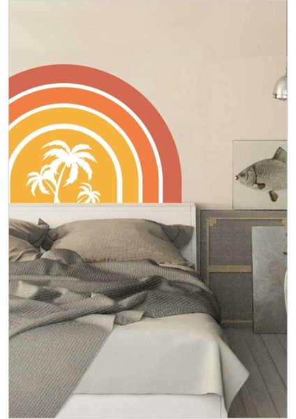 Retro Gün Batımı Duvar Stickerı fiyatları