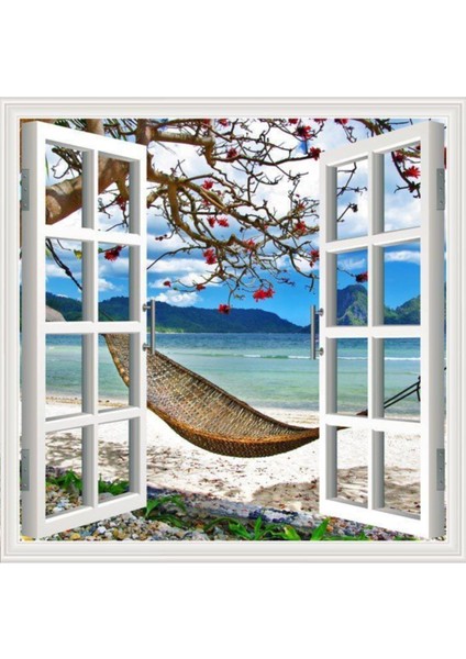 Pencere Poster Duvar Kağıdı Hamak Yapışkanlı Sticker