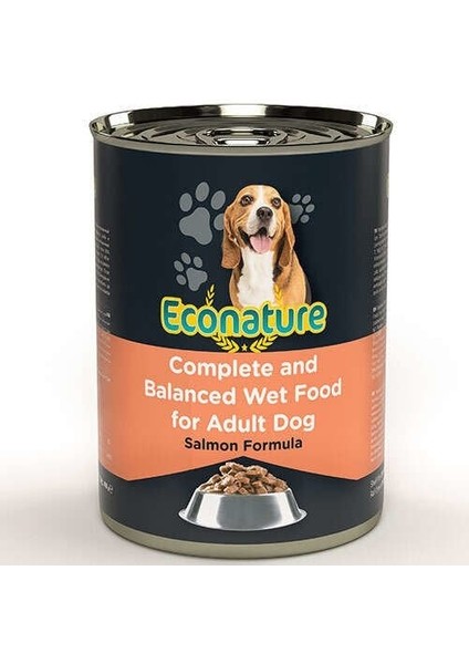 Econature Somonlu Yetişkin Köpek Konservesi 400 gr