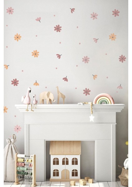 Kır Çiçekleri ve Papatya Desenli Renkli Bebek Oda Seti, Şık ve Tatlı Tasarım