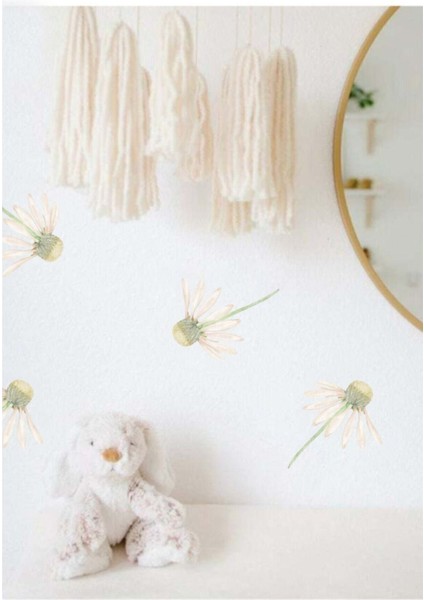 Açık Bej Duvar Sticker, Şık ve Modern Dekoratif Tasarım, Lacivert Düz Desen