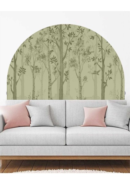 Yeşil Süheyla Duvar Stickerı, şık ve doğal dekoratif çıkartma