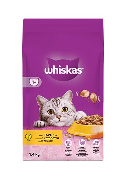 Whiskas Tavuklu ve Sebzeli Yetişkin Kuru Kedi Maması 1,4 kg - Lisinya