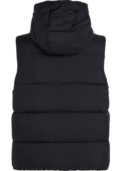 Erkek Marka Logolu Kapüşonlu Çift Fermuar Cepli Şık Görünümlü Günlük Kullanıma Uygun Siyah Yelek 00GWF4O510-BAE fiyatları