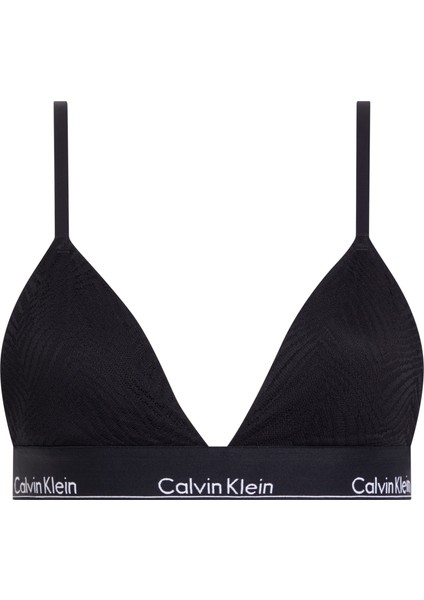 Calvin Klein Kadın Marka Logolu Elastik Bantlı Günlük Kullanıma Uygun Siyah Spor Sütyeni 000QF7077E-UB1