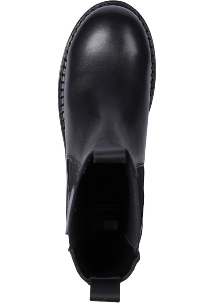 Kadın / Kız Marka Bayrak Logolu Chelsea Modeli Bağcıksız Siyah Bot & Bootie EN0EN02629-BDS