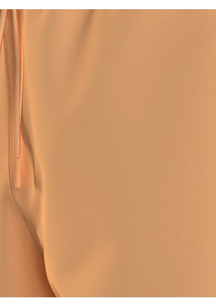 Erkek Marka Logolu Çabuk Kuruyan Polysterli Plaj ve Deniz Kullanıma Uygun Turuncu Deniz Şortu KM0KM01004-SAN fırsatları