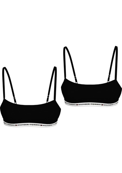 Kadın / Kız Marka Logolu Elastik Bel Bantlı Siyah-Siyah-Siyah Sütyen UW0UW05528-0R7