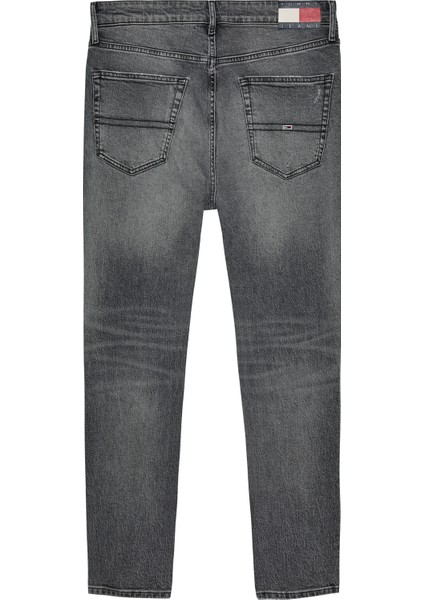 Erkek Marka Logolu Slim Fit Şık Görünüşlü Klasik 5 Cepli Günlük Kullanıma Uygun Koyu Gri Jeans DM0DM18739-1BZ