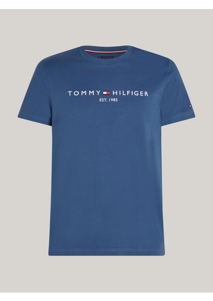 Erkek Marka Logolu Organik Pamuklu Günlük Kullanıma Uygun Mavi T-Shirt MW0MW11797-DBZ