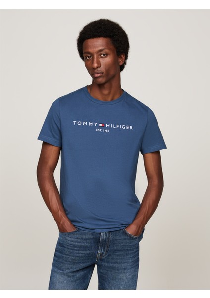 Erkek Marka Logolu Organik Pamuklu Günlük Kullanıma Uygun Mavi T-Shirt MW0MW11797-DBZ fiyatları