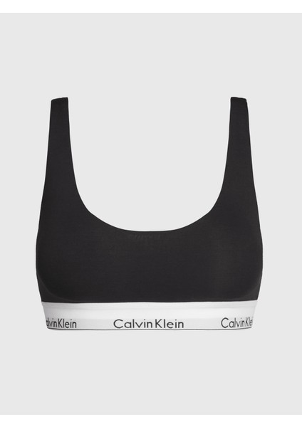 Calvin Klein Kadın Marka Logolu Elastik Bantlı Günlük Kullanıma Uygun Siyah Spor Sütyeni 000QF7586E-UB1