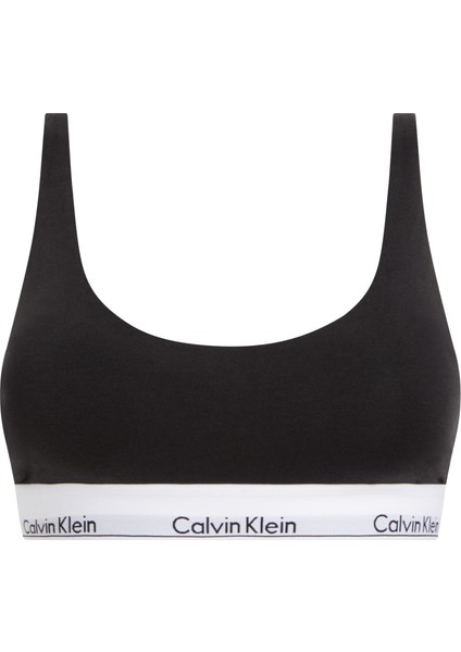 Calvin Klein Kadın Marka Logolu Elastik Bantlı Günlük Kullanıma Uygun Siyah Spor Sütyeni 000QF7586E-UB1