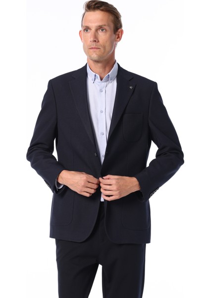 Regular Fit Lacivert Erkek Düz Ceket FC4WM-CKT 2487 fırsatları