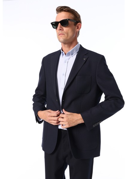 Regular Fit Lacivert Erkek Düz Ceket FC4WM-CKT 2487 indirimleri