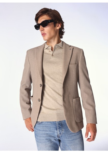 Slim Fit Vizon Erkek Düz Ceket F4WM-CKT 2754 fiyatları