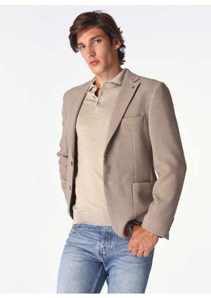 Slim Fit Vizon Erkek Düz Ceket F4WM-CKT 2754 fırsatları