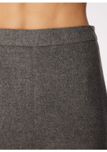 Normal Bel Antrasit Kadın Düz Diz Altı Etek FC4WL-ETK0723 fırsatları